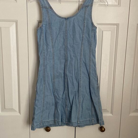 Madewell Denim Sleeveless Seamed Mini Dress‎ Palomilla Wash Size 00 NWT - Picture 6 of 9